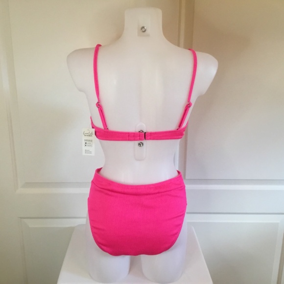 Women's High Waisted Scoop Neck Bikini Set - Picture 4 of 7